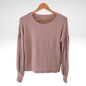 Abercrombie & Fitch Soft AF Cozy Long Puff Sleeve Crew Neck Sweater Size Small